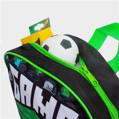 Kids Green & Black Character Backpack