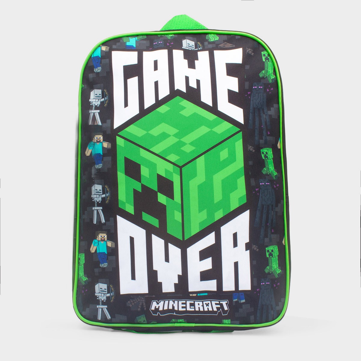 Kids Green & Black Character Backpack