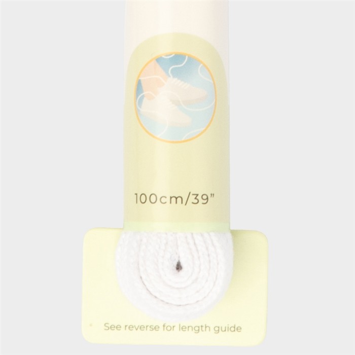 White 100cm Sports Shoe Laces
