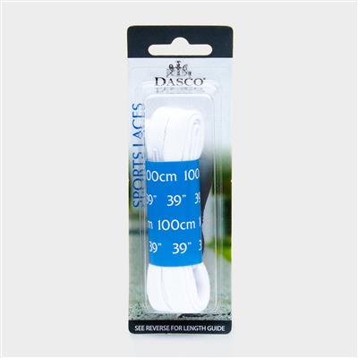 Tiverton White 100cm Sports Shoe Laces