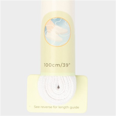 White 100cm Sports Shoe Laces