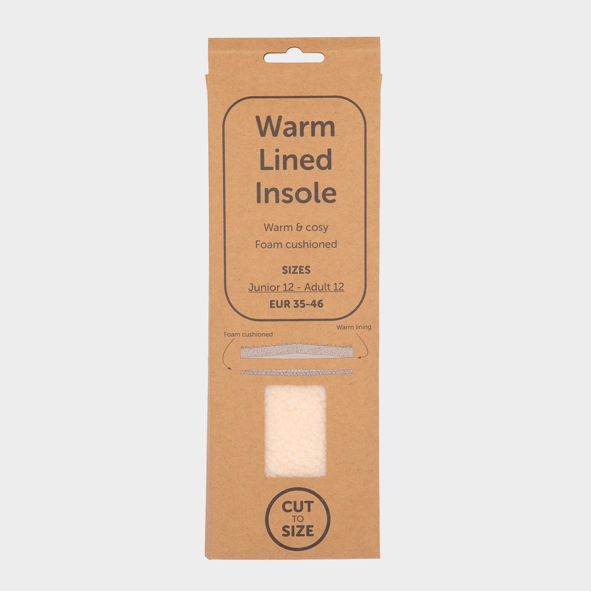 Warm Lined Cut to Size Insole