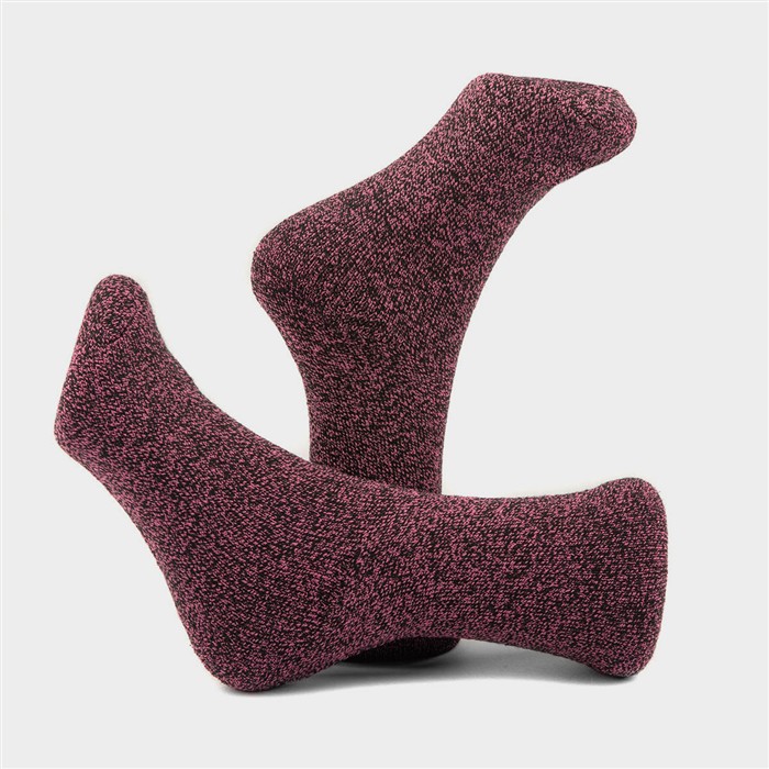 Womens Pink, Navy & Grey 3 Pack Boot Socks
