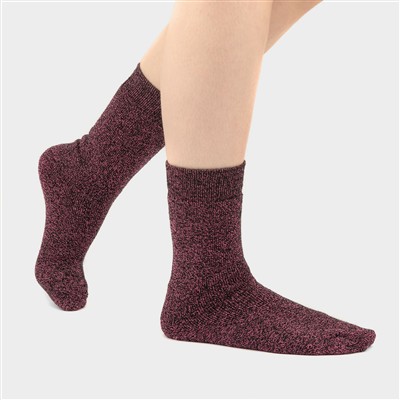 Womens Pink, Navy & Grey 3 Pack Boot Socks