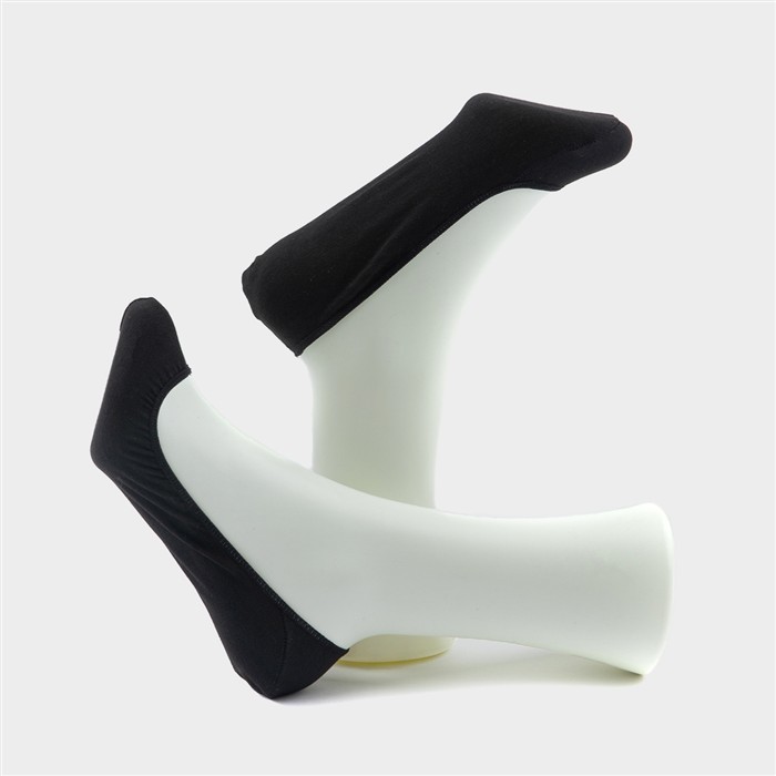 Womens Pack of 4 Black Shoe Liners