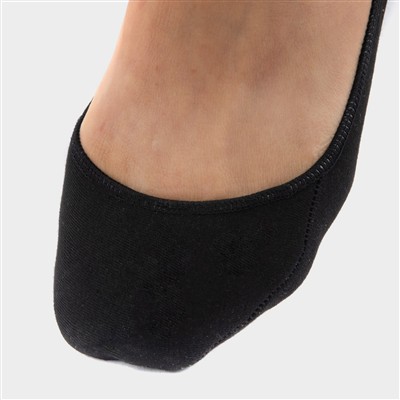 Womens Pack of 4 Black Shoe Liners