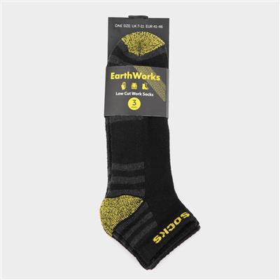 Mens 3 Pack Low Cut Work Socks