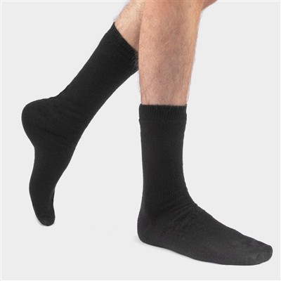 Mens Black 3 Pack Thermal Socks