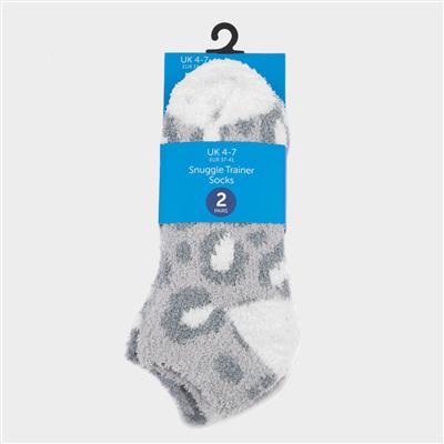 Womens 2 Pack Cosy Snuggle Trainer Socks