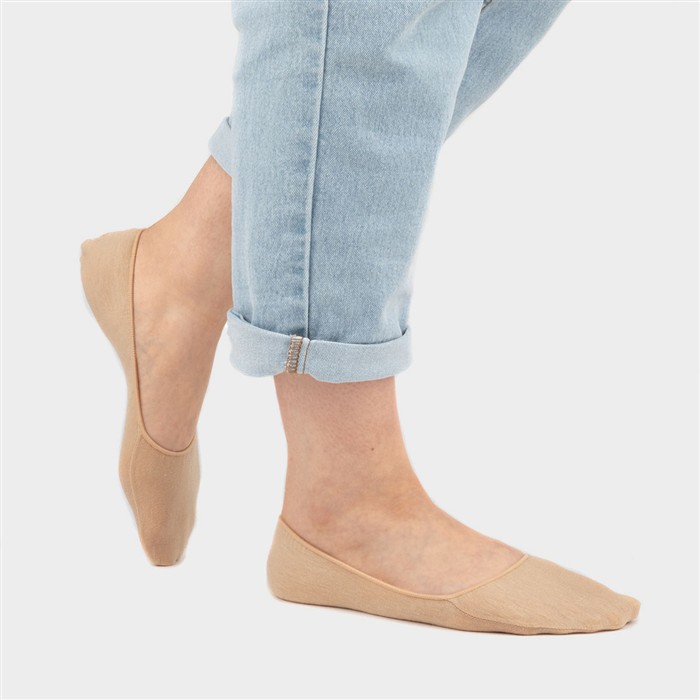 Womens 4 Pack Nude Shoe Liners