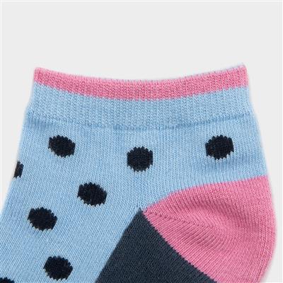 3 Pack Stripes and Spots Bamboo Socks Size 4-8
