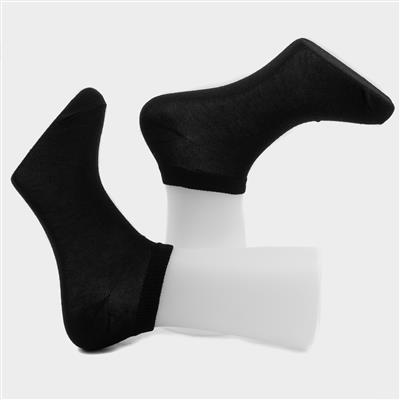 5 Pack Black Trainer Socks Sizes 7-11