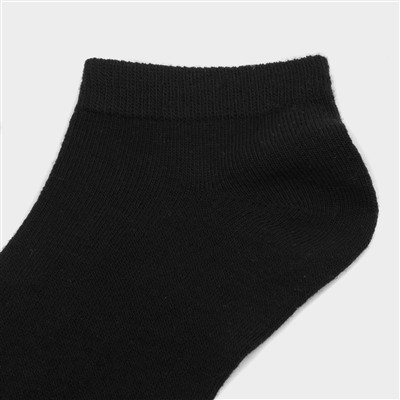 5 Pack Black Trainer Socks Sizes 7-11