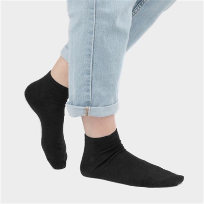 5 Pack Black Trainer Socks Sizes 7-11