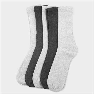 Stroud 5 Pack Mixed Grey Sport Socks Sizes 7-11