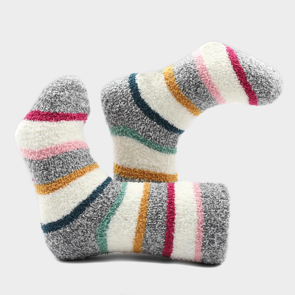 Ryde Womens Multicoloured Stripe Cosy Sock