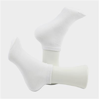 Fowley Womens White 5 Pack Trainer Socks