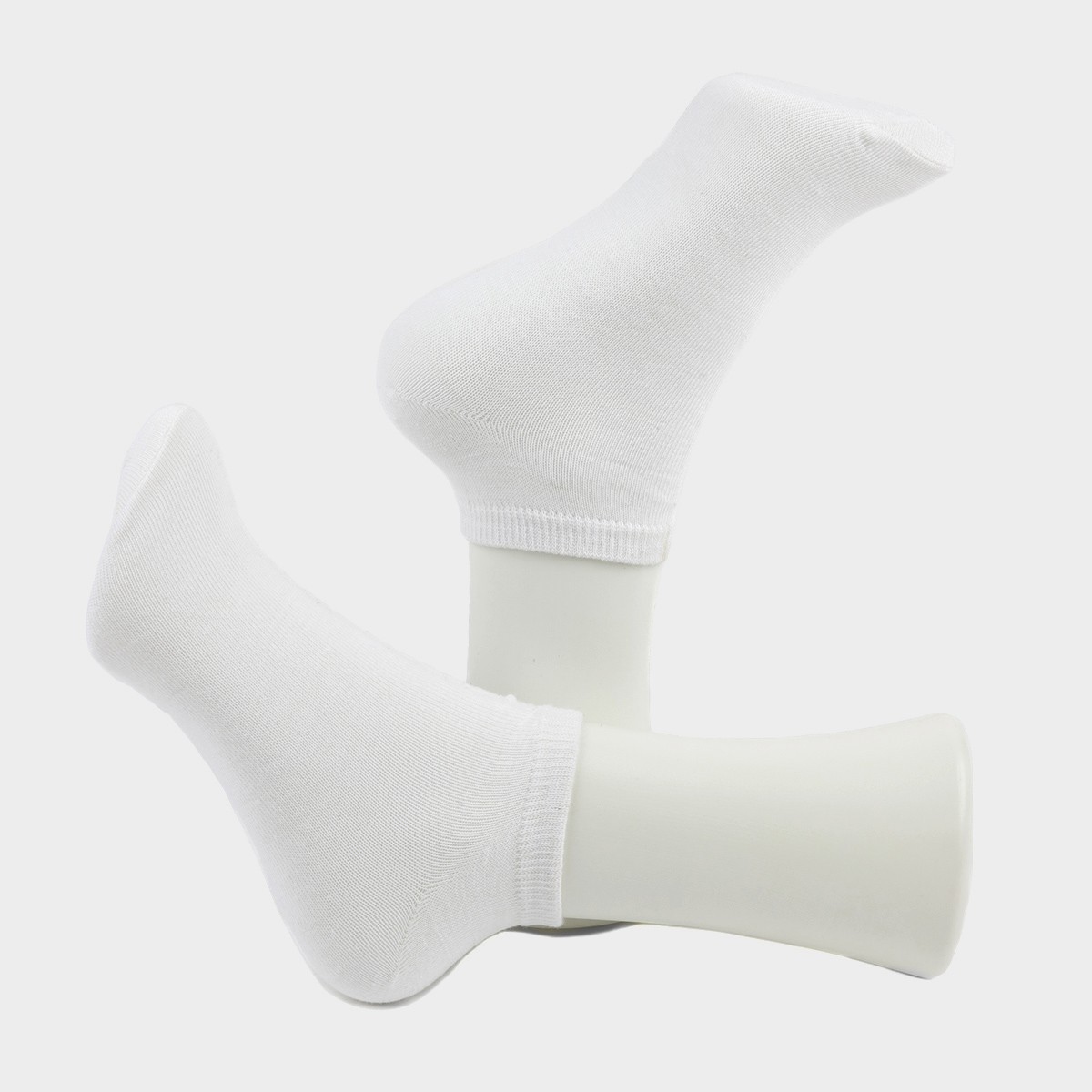 Womens White 5 Pack Trainer Socks