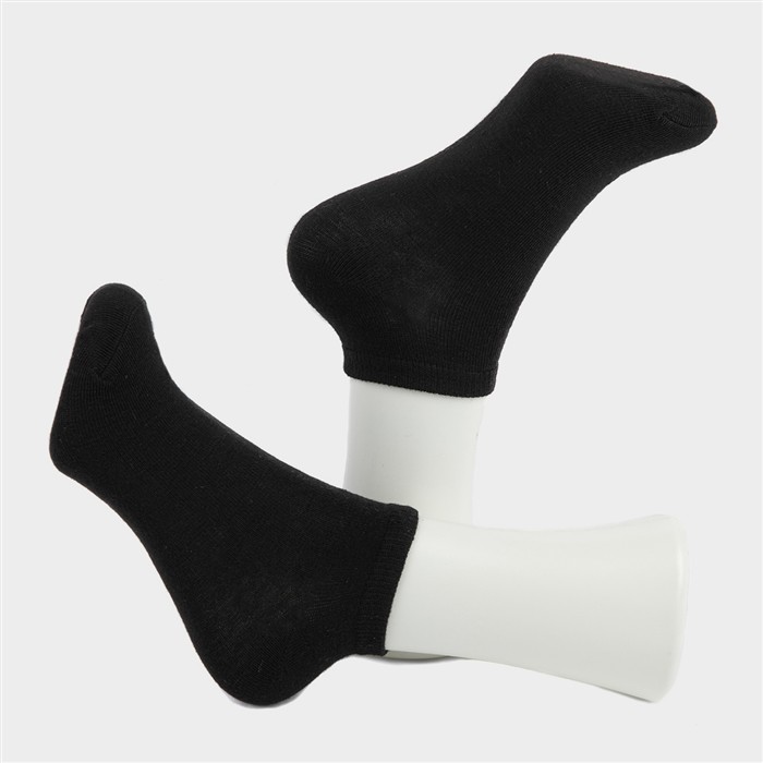5 Pack Womens Black Trainer Socks