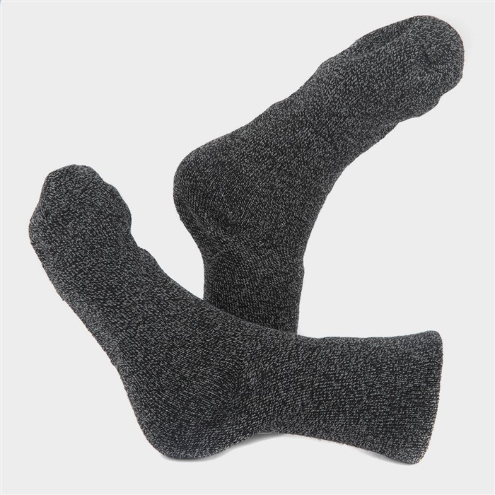 Mens 3 Pack Grey & Navy Boot Socks