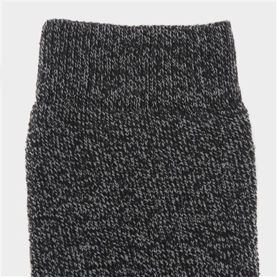 Mens 3 Pack Grey & Navy Boot Socks