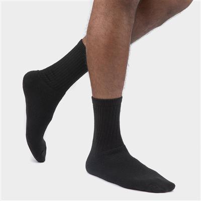 Mens Black 5 Pack Sport Socks
