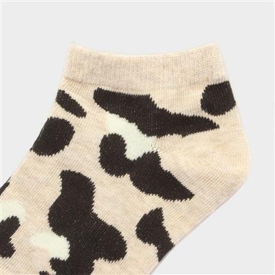 Ealing Womens 4 Pack Animal Print Trainer Socks