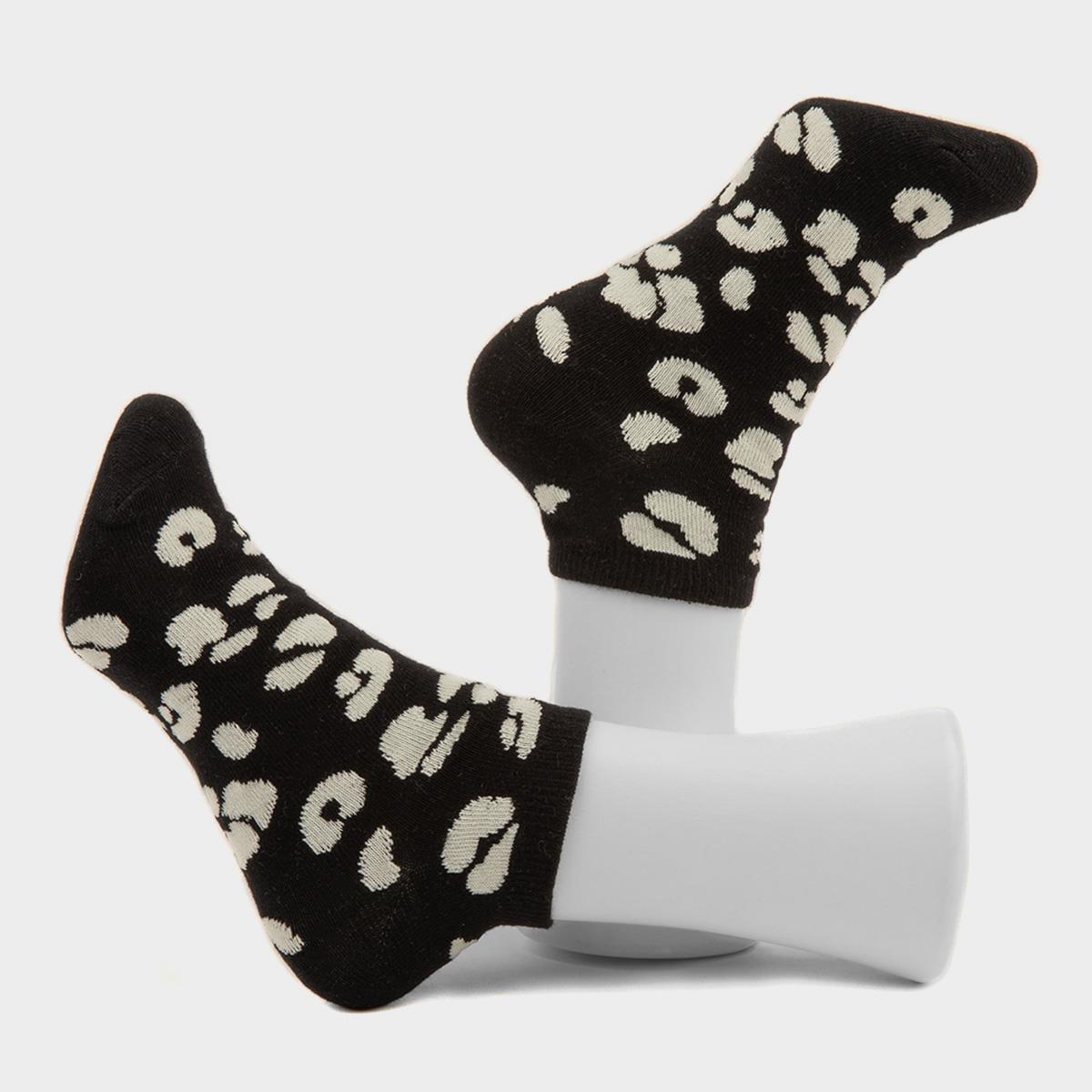 Ealing Womens 4 Pack Animal Print Trainer Socks