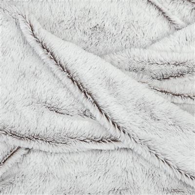 Womens Grey Mink Faux Fur Snood Scarf