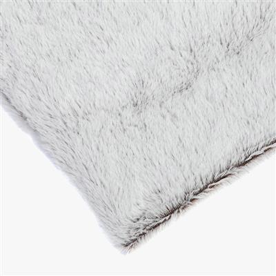 Womens Grey Mink Faux Fur Snood Scarf