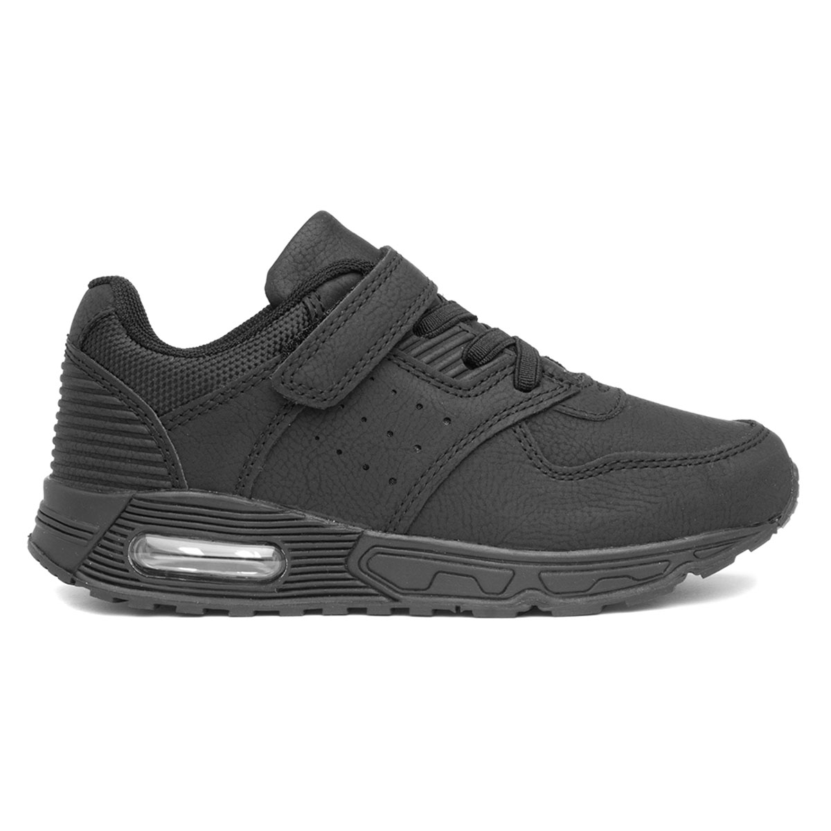 Osaga Ronnie Kids Black Easy Fasten Trainer Osaga Ronnie Kids Black Easy Fasten Trainer