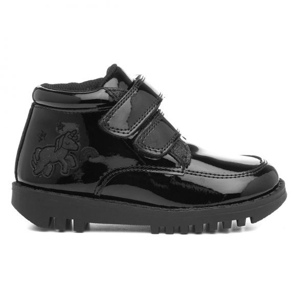 Buckle My Shoe Peia Girls' Black Patent Ankle Boot
