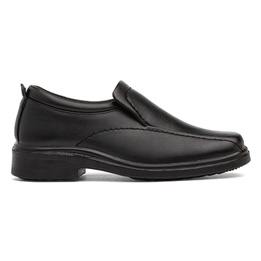 Beckett Boys Black Slip On School Shoe