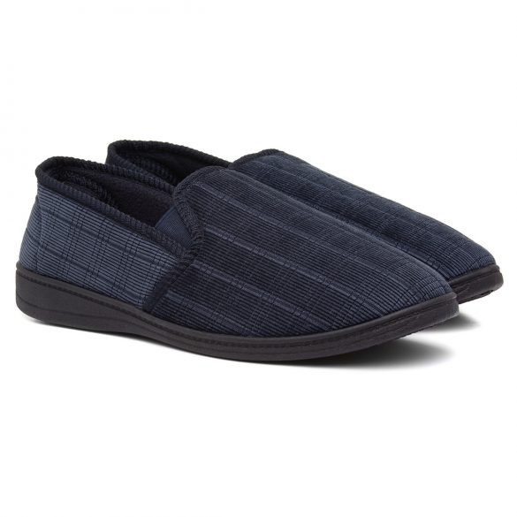 The Slipper Company Mens Twin Gusset in Navy