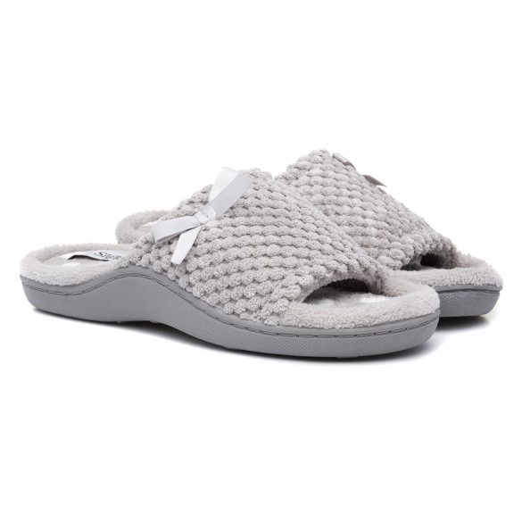 The Slipper Company Open Toe Mule in Grey