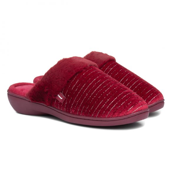 Totes Sparkle Red Mule Slipper
