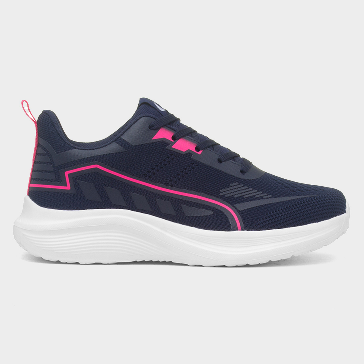 XL Womens Navy & Pink Lace Up Trainer