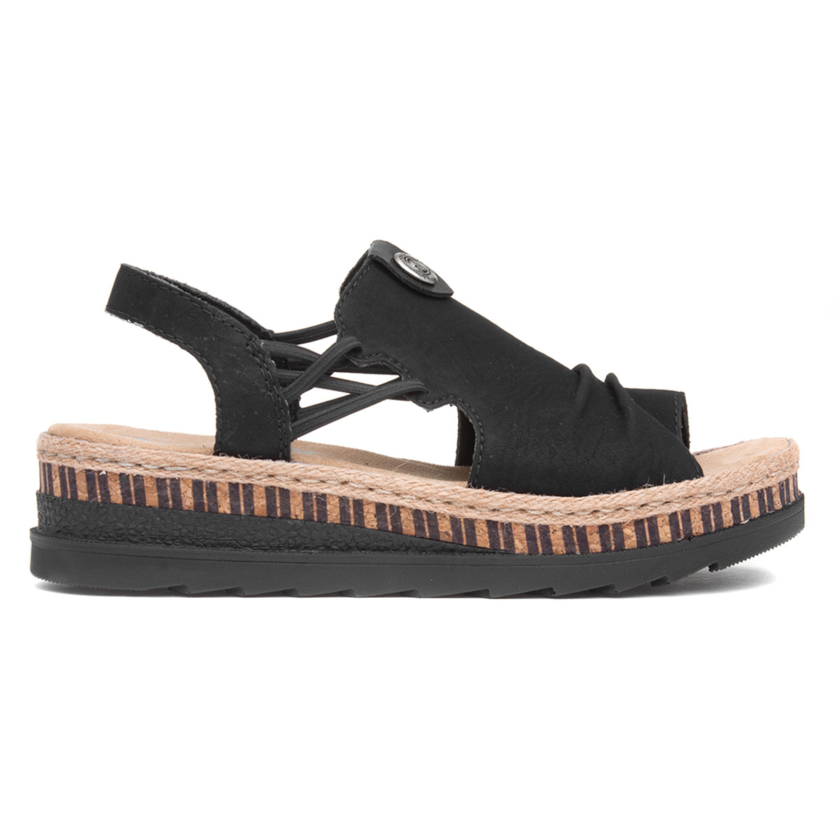 Rieker Antistress Womens Black Sandal