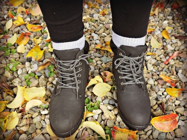 brown lace up ankle boots
