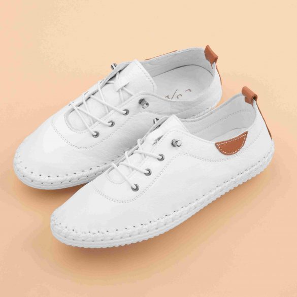 Lunar St Ives Women's White Leather Shoe