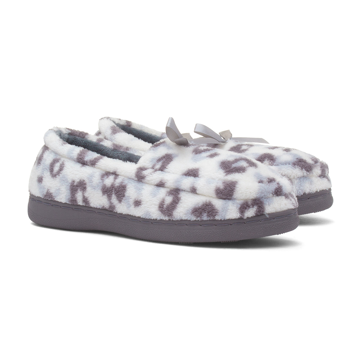 The Slipper Company Womens Grey Moccasin