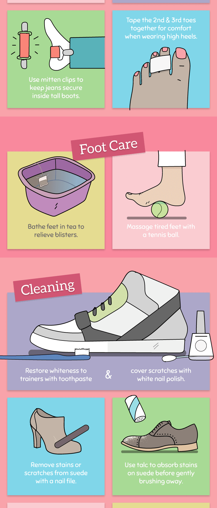  use heat and fluffy socks to strecth tight shoes 