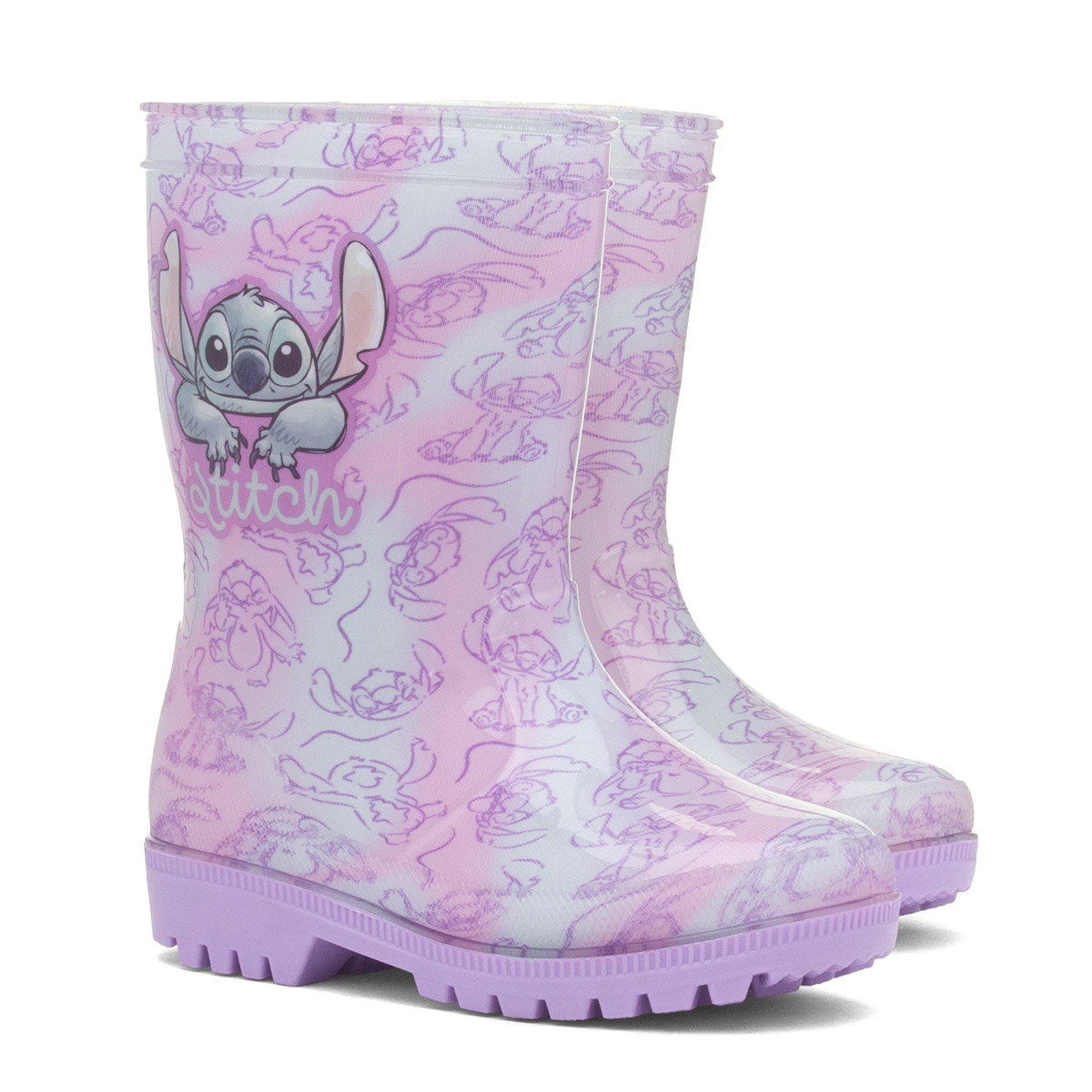 Disney Stitch Hug Kids Lilac Welly