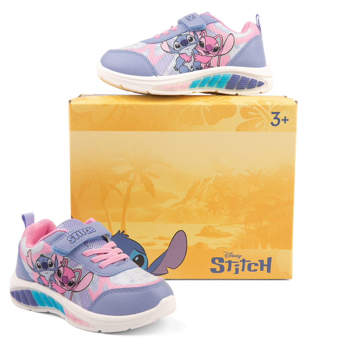 Disney Stitch Kids Multi-Coloured Light Up Trainer