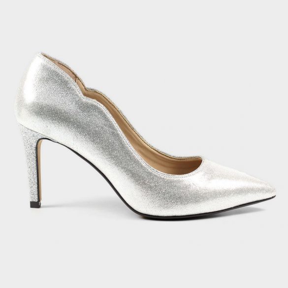 Lunar Nigella Women's Metallic Silver Court Shoe