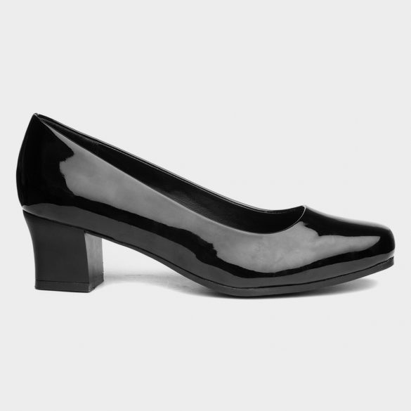 Softlites Women's Black Patent Court Shoes