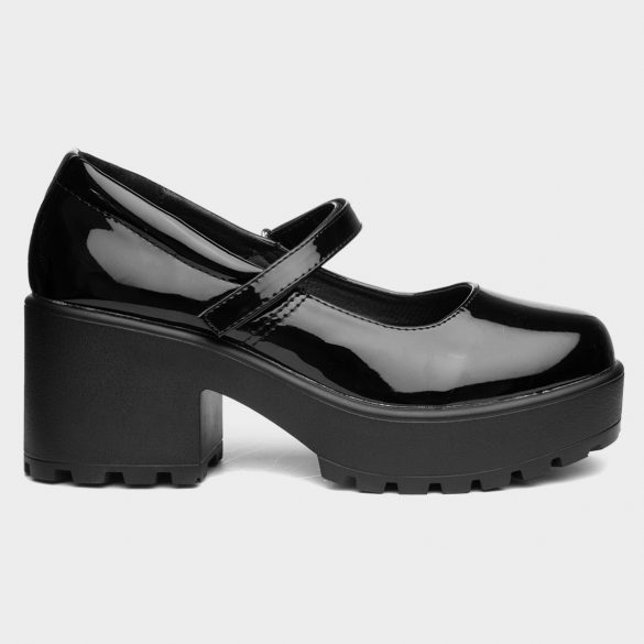 Sedai Phaedra Women's Black Chunky Heeled Shoe