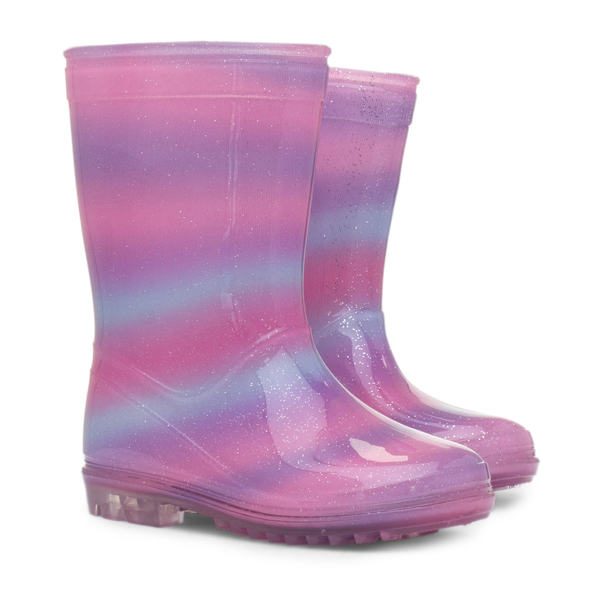 Girls Pink Rainbow Welly 