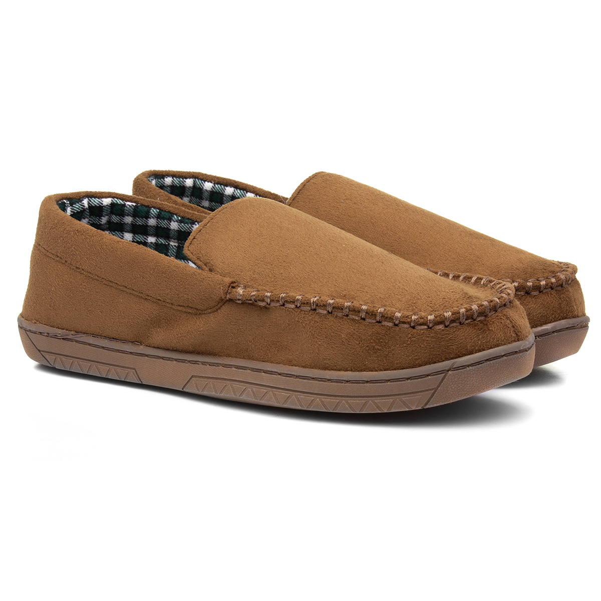 The Slipper Company Mens Brown Moccasin