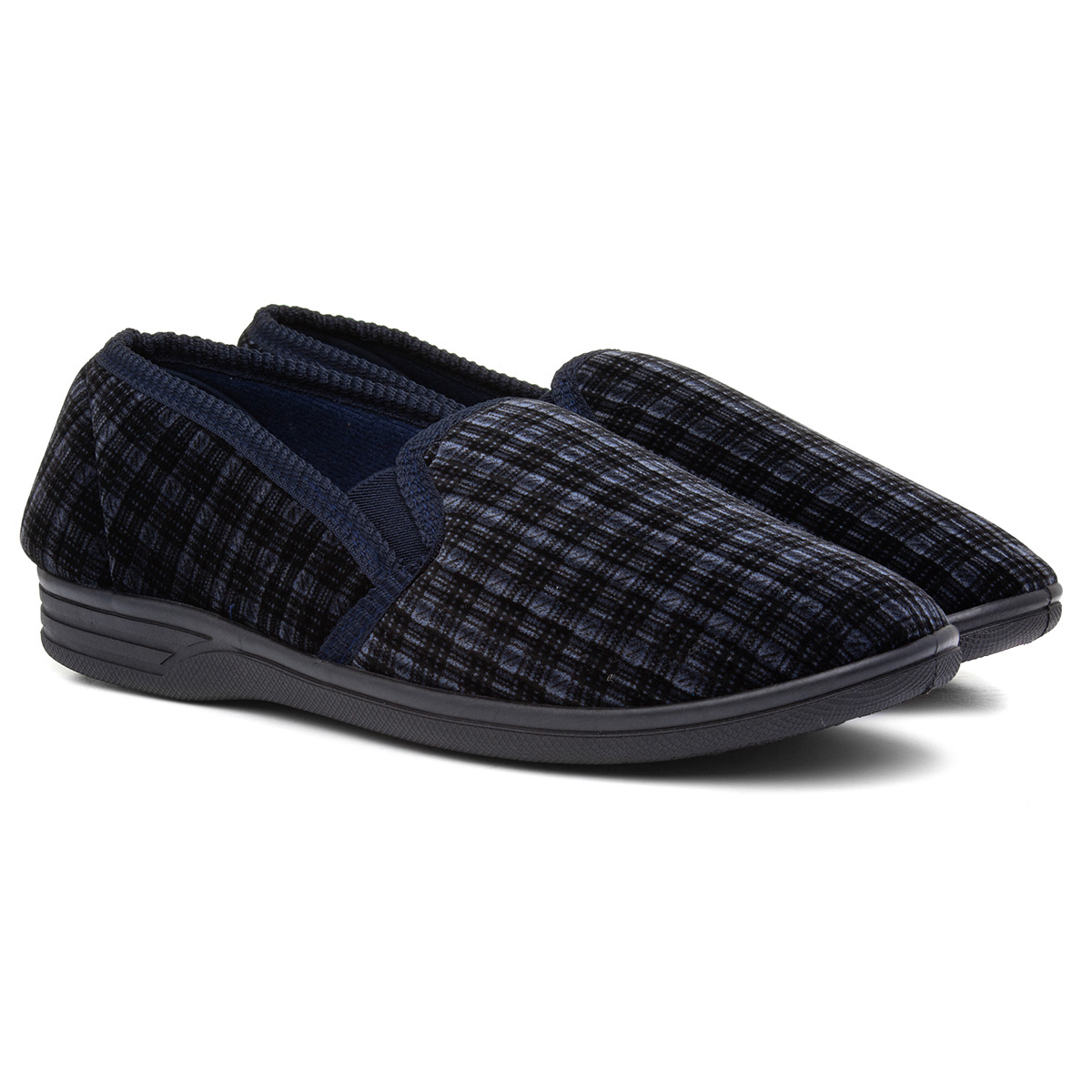 The Slipper Company Mens Navy Twin Gusset